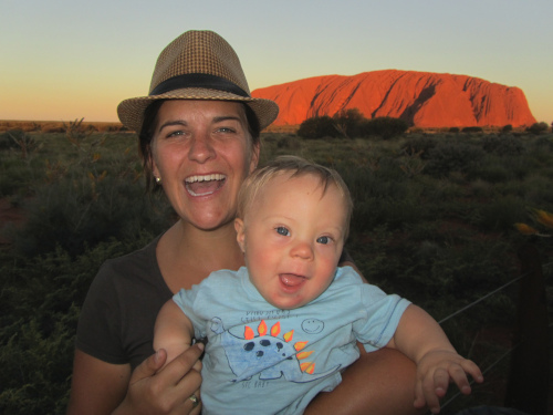Sonnenuntrgang am Uluru