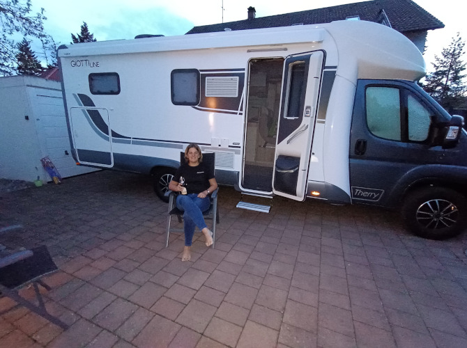 wir campen direkt vor der Haustür